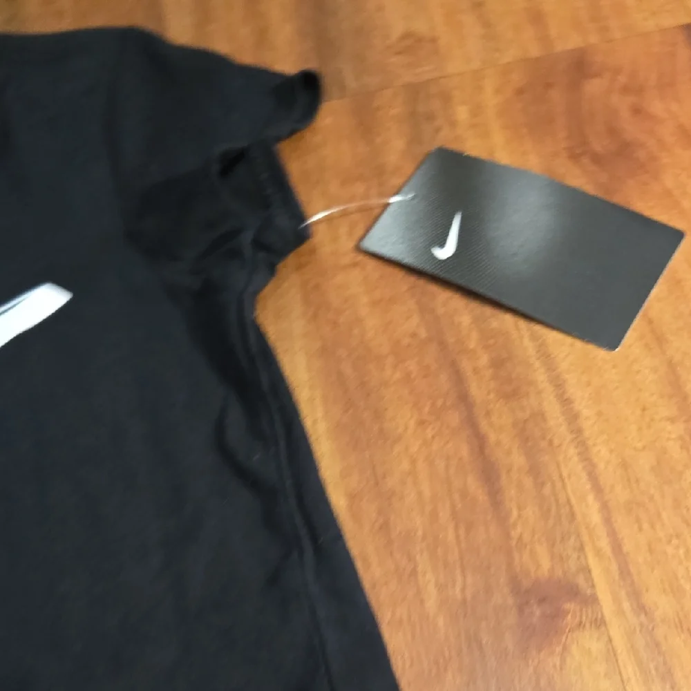 Nike Black Tee and Leggings Set with White & Lavender Swoosh - Picture 3 of 8
